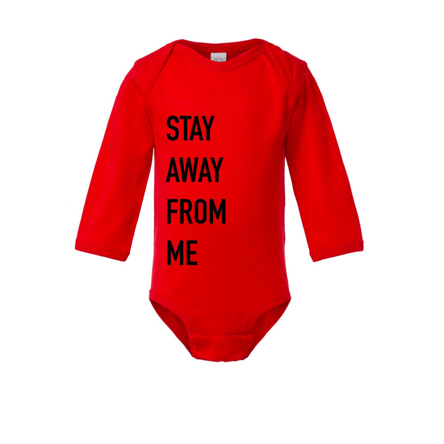 Stay Away From Me Baby Bodysuit- Red