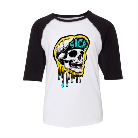 Sick Skull Baseball Tee
