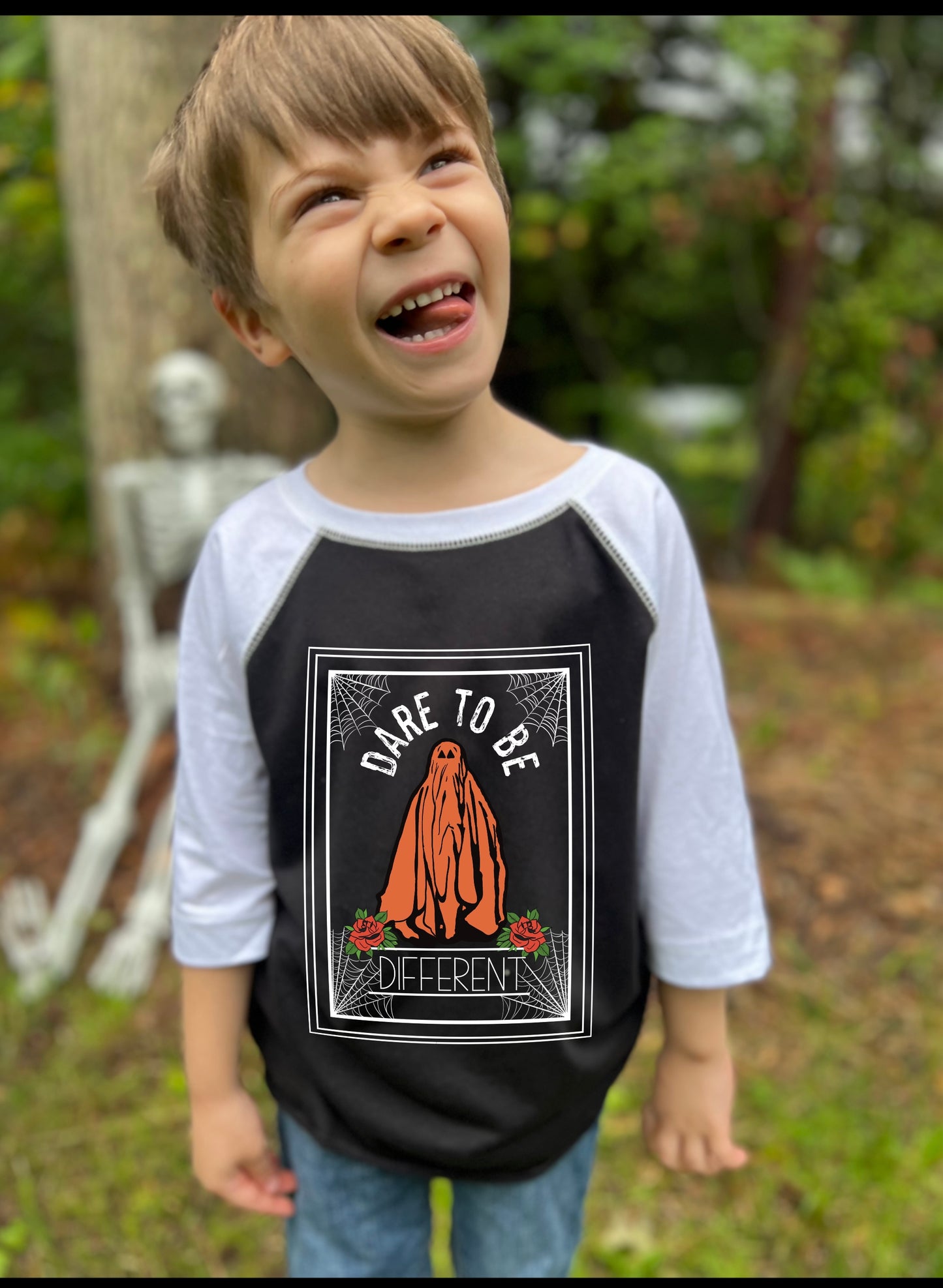 Tarot Baseball Tee: Black