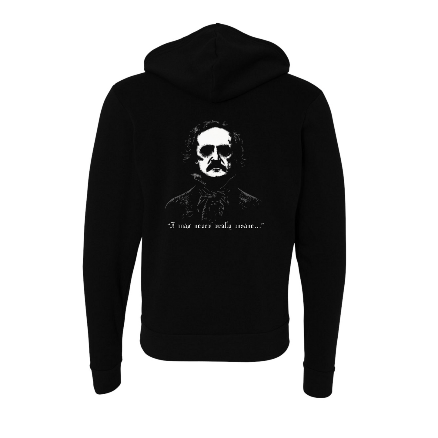 Edgar Allen Poe Adult Zip Up