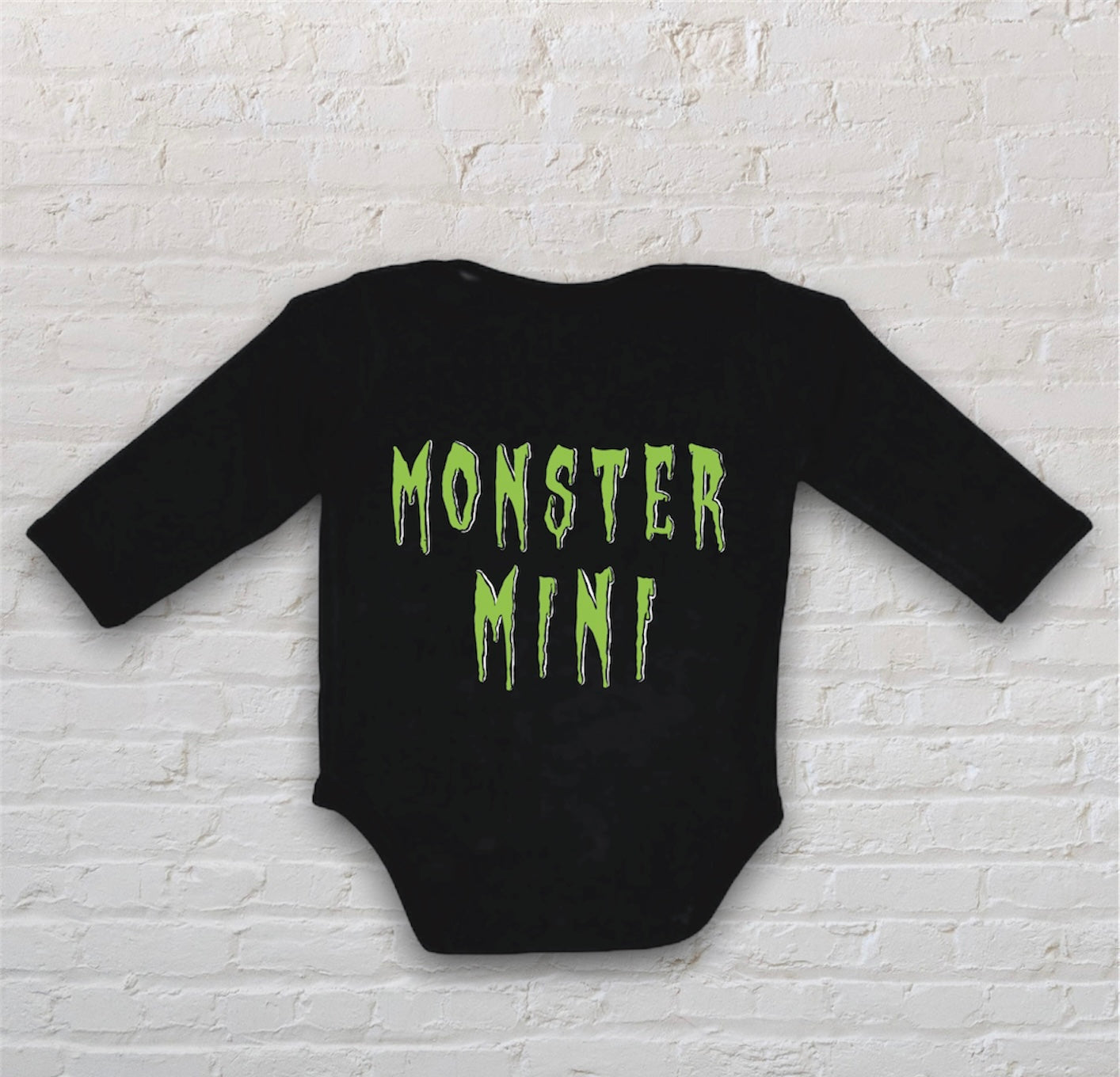 Monster Long Sleeve Bodysuit Black