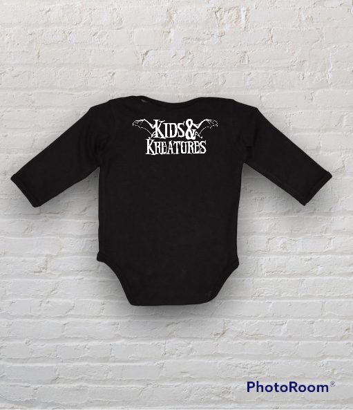 Monster Long Sleeve Bodysuit Black