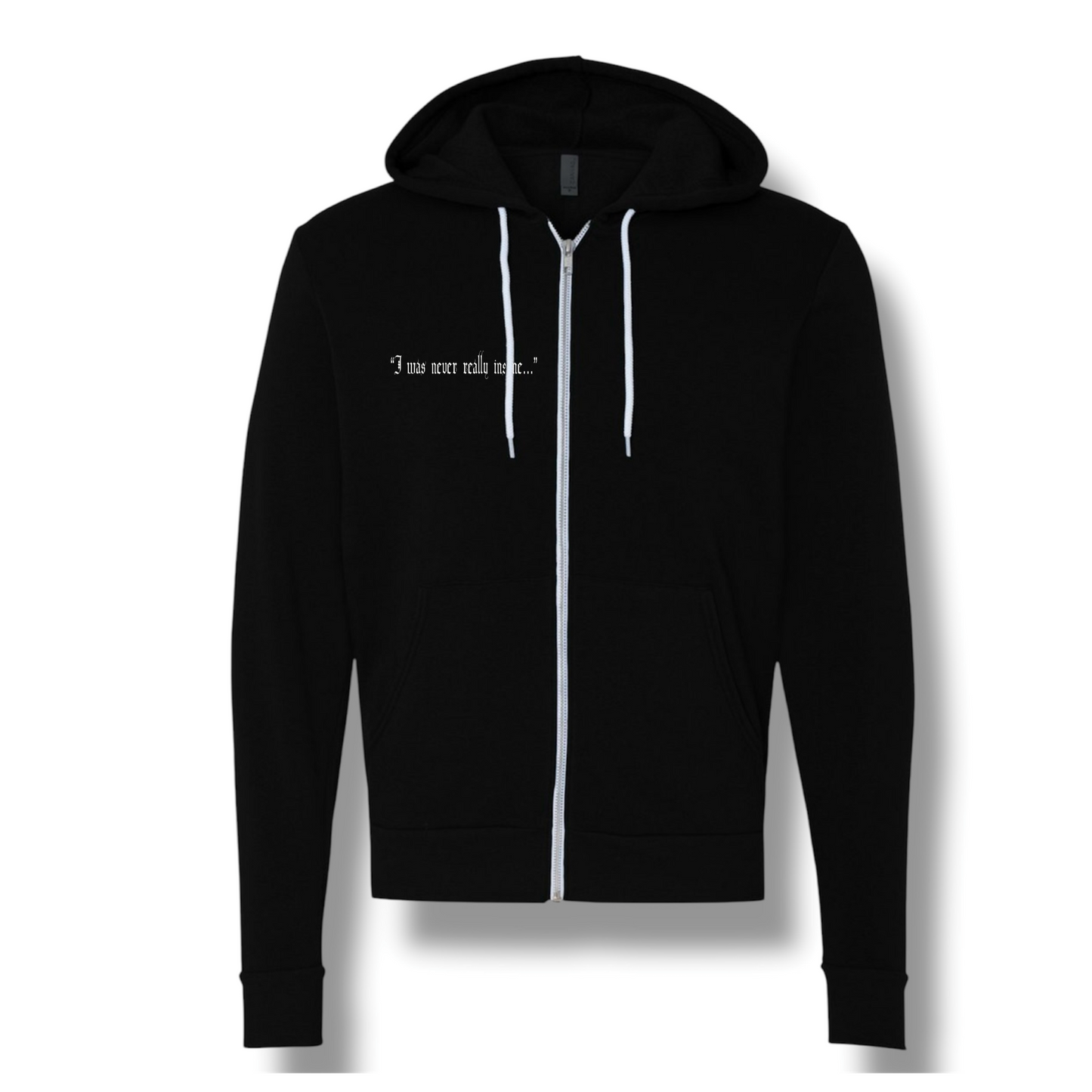 Edgar Allen Poe Adult Zip Up