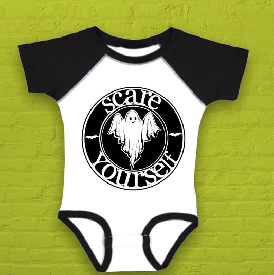 Scare Yourself Baseball Bodysuit : infant