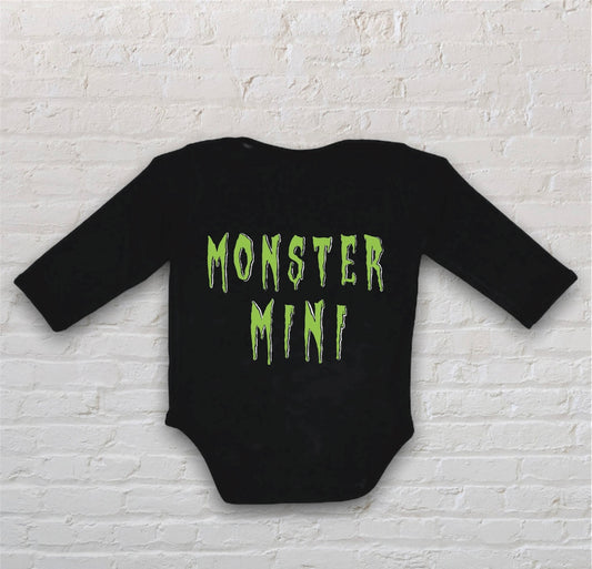 Monster Long Sleeve Bodysuit Black