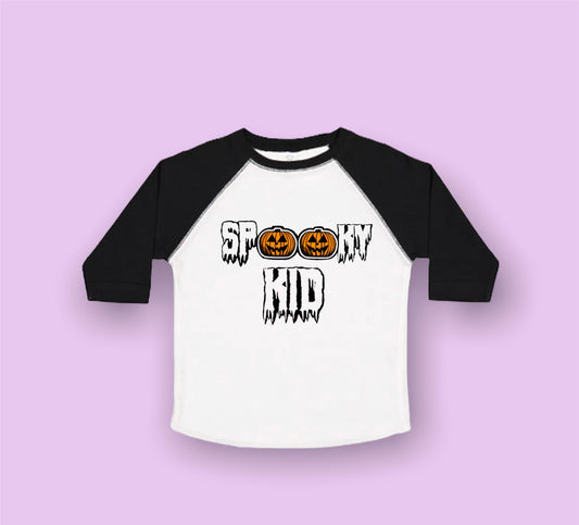 Spooky Kid Baseball Tee: Toddler